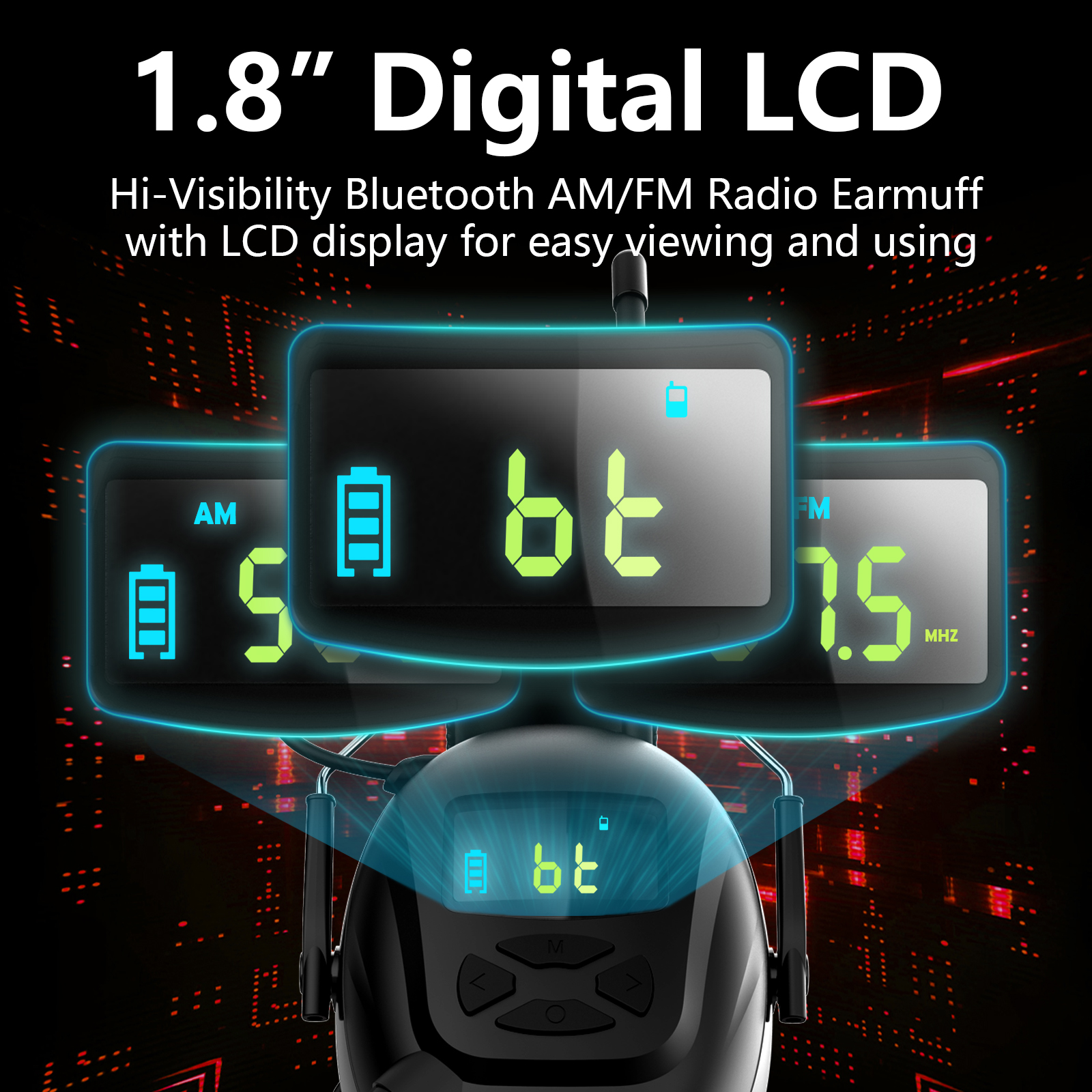 Wireless AM/FM Hearing Protection Earmuffs